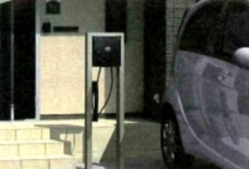 電気自動車充電スタンド(三協アルミ)