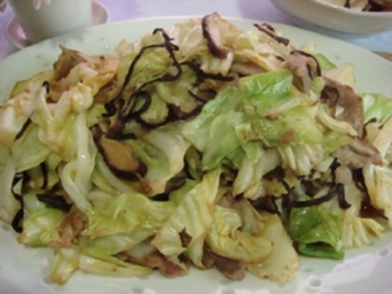 春キャベツと豚肉の昆布炒め