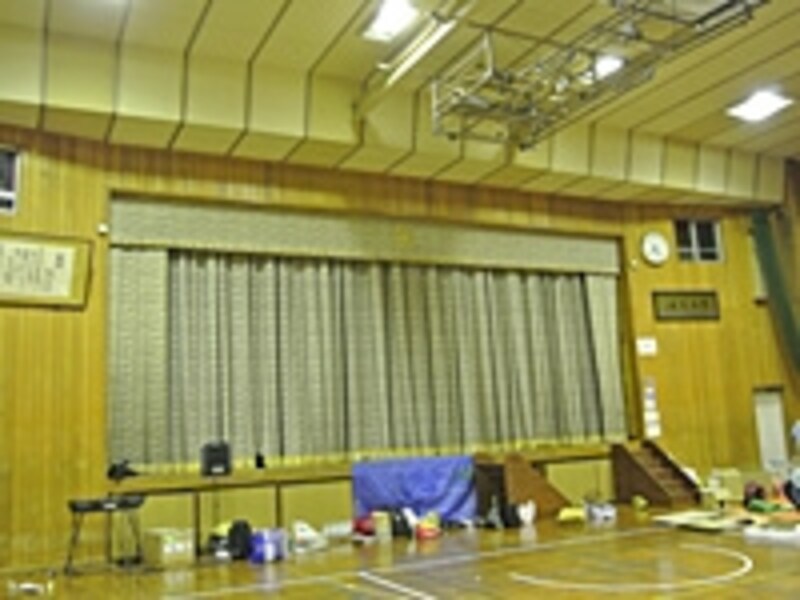 暗闇体験が行われた舞台