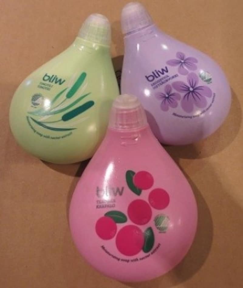ハンドソープの定番として有名な『Bliw(ビリーブ)』です。このとてもかわいらしい形をした入れ物