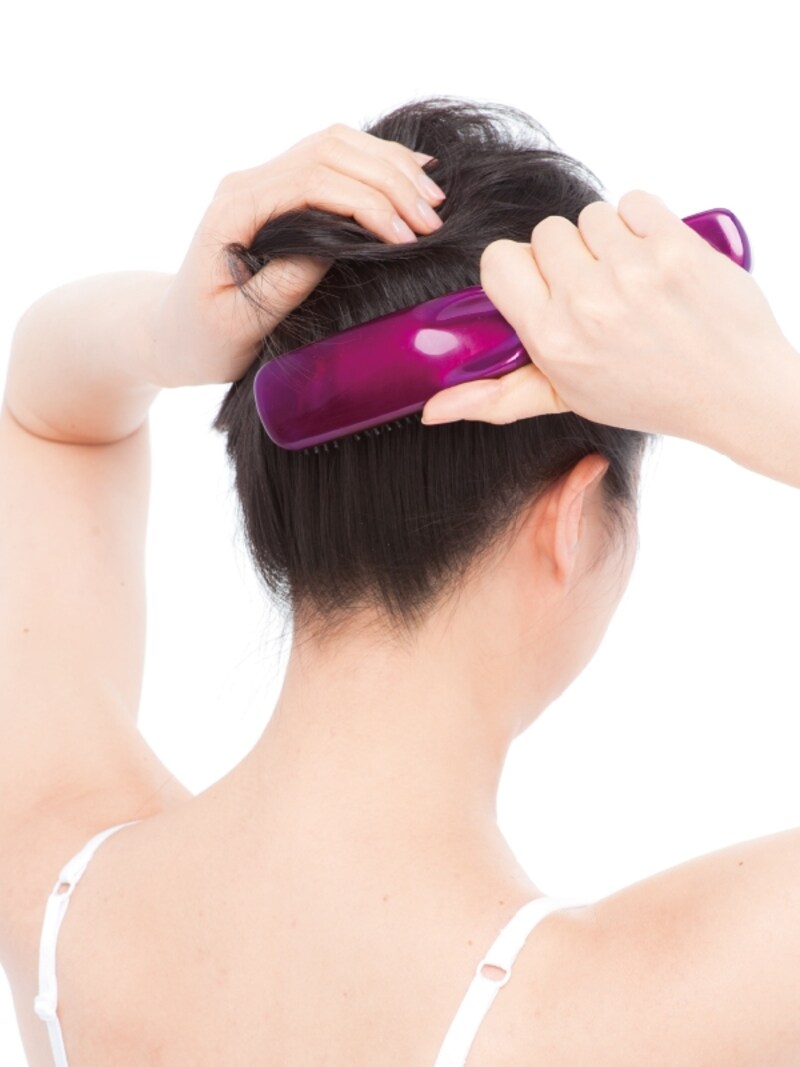 後頭部もブラッシング