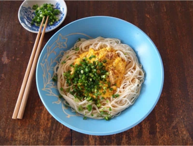 ふわとろツナ卵のっけめん