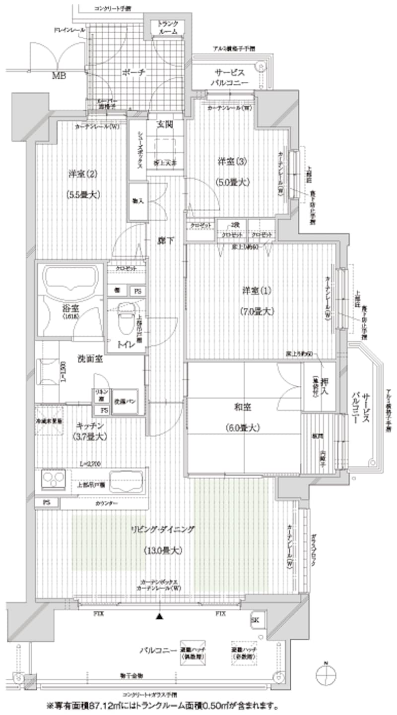 ブランズ放出アート&ガーデン　Kタイプ間取り図