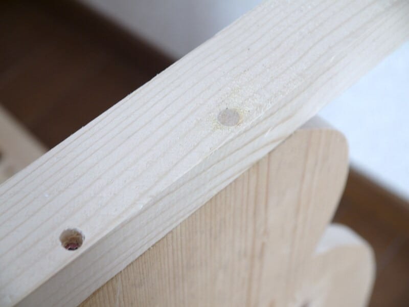 埋め木をすると仕上がりがきれいです