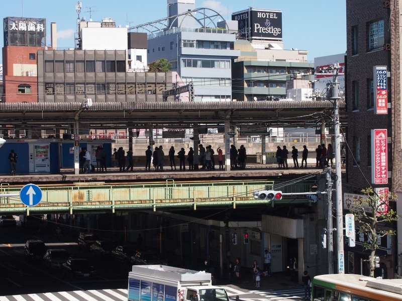 山手線の出入りもよく見える