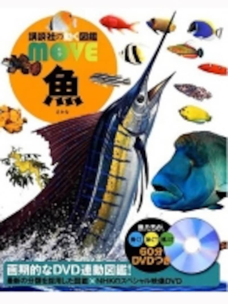 59種類もの魚の生態が収録された「魚(2100円)」。オリジナルDVDで水の中の世界も同時に見られます