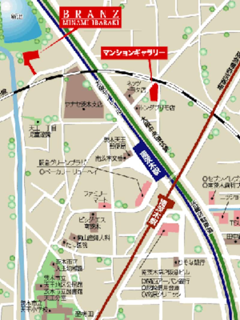 ブランズ南茨木地図