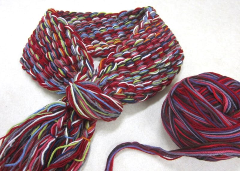 オリジナル糸のマフラー