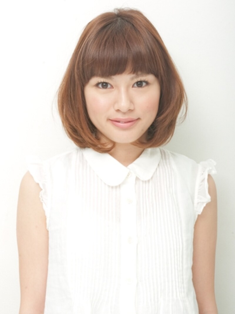 ラウンドミディアムボブ