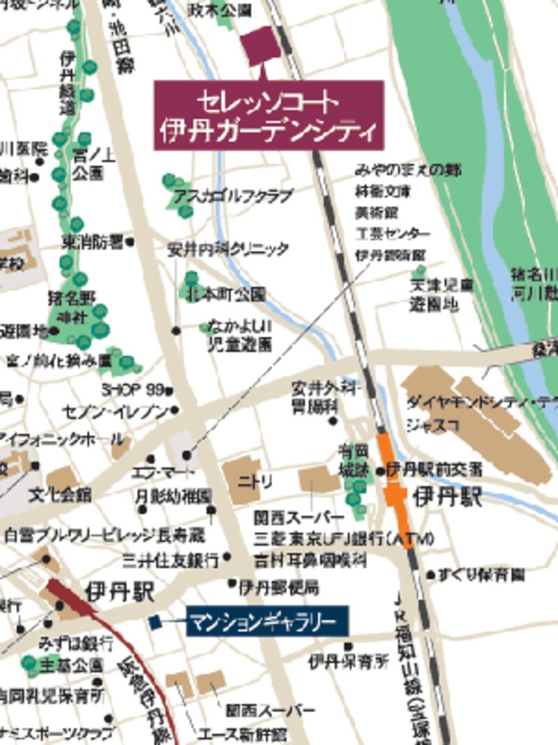 セレッソコート伊丹ガーデンシティ地図
