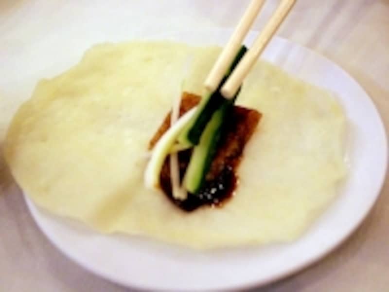 北京ダックの食べ方