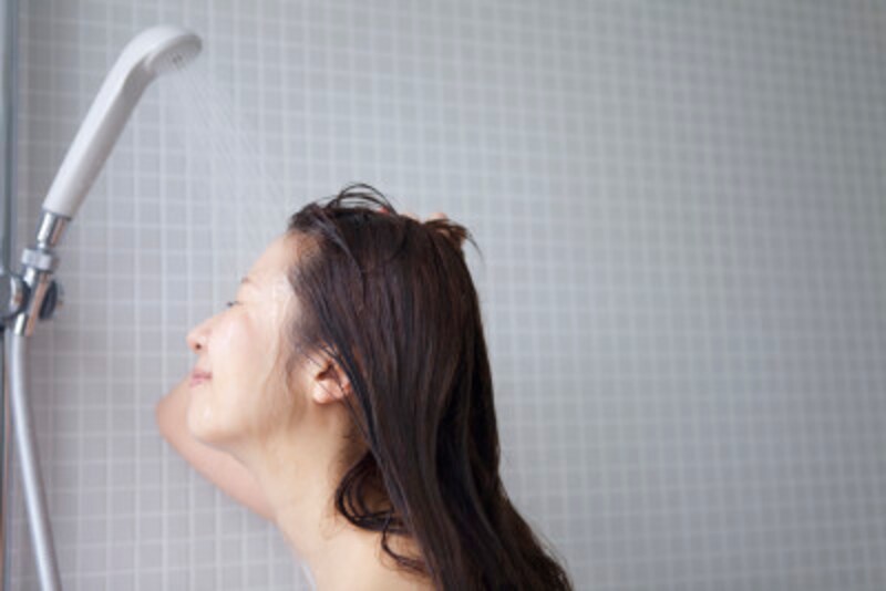 熱めのお湯で、気分もリフレッシュ!