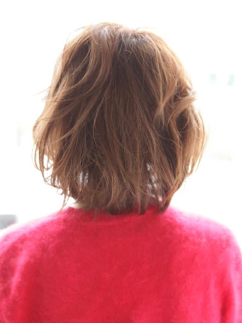 大きめカール×ボブ