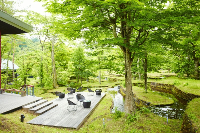 星のや軽井沢の棚田テラス