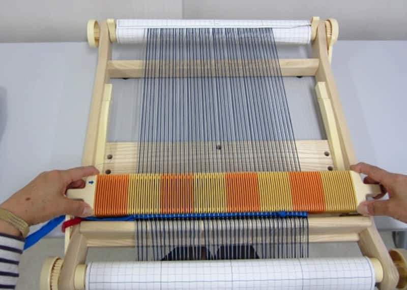 オープンリードの卓上織機