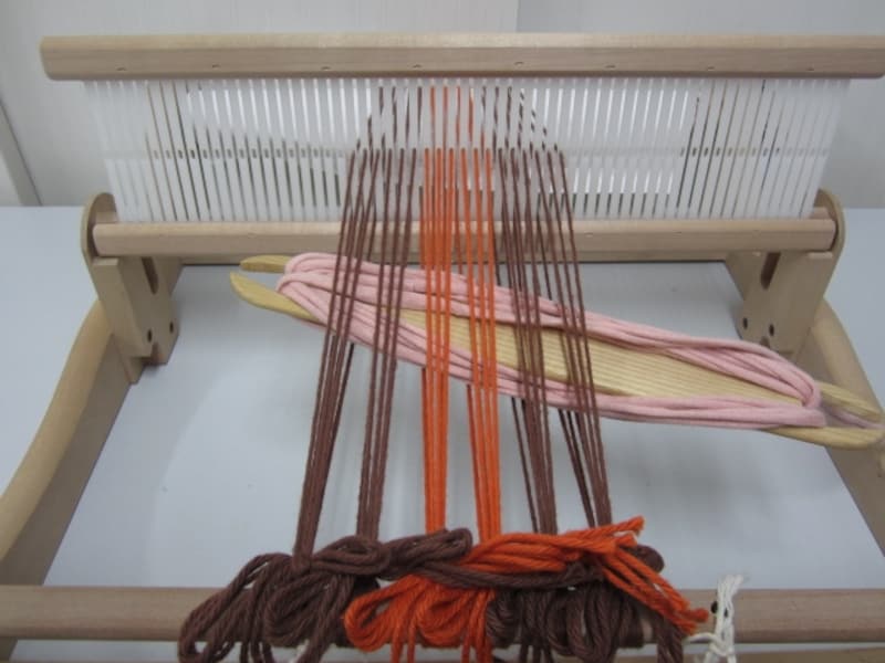 クローズドリードの卓上織機