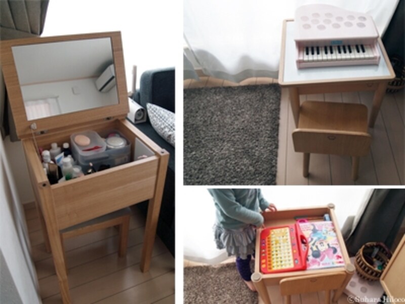 化粧台と子供机