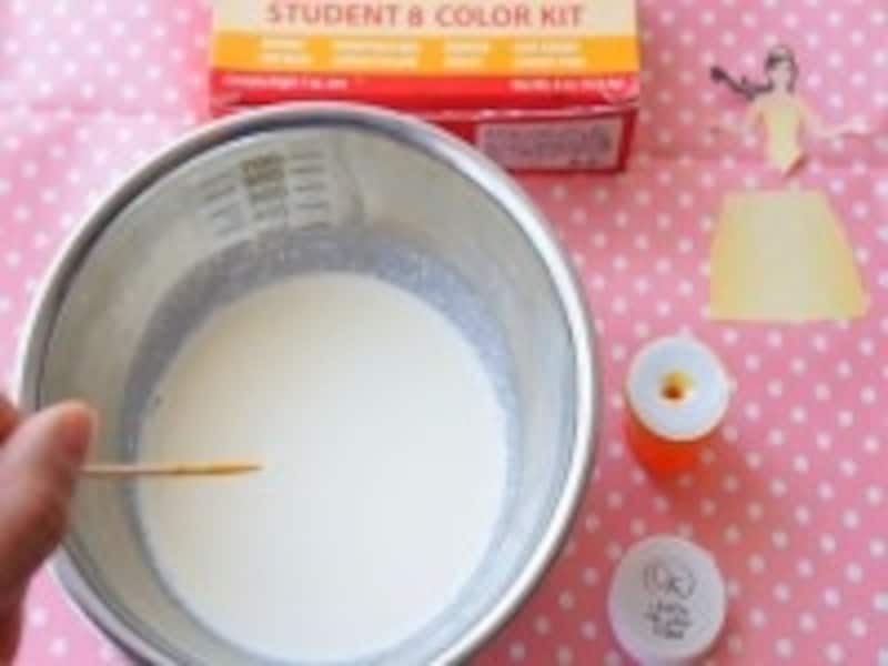 クリームに色を付ける