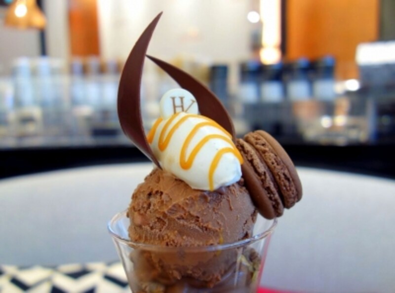 チョコレートのアイスクリームとソフトクリームがたっぷり