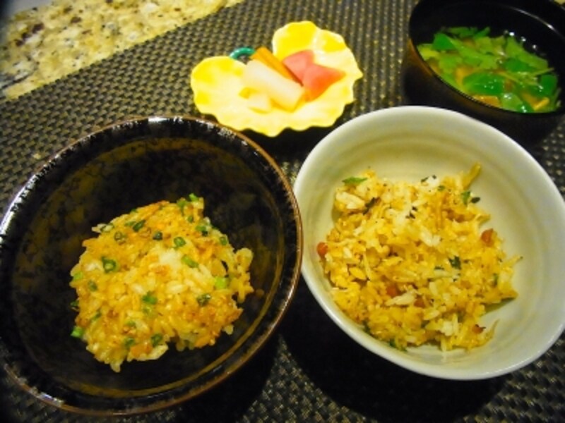 食事、味噌汁、香の物