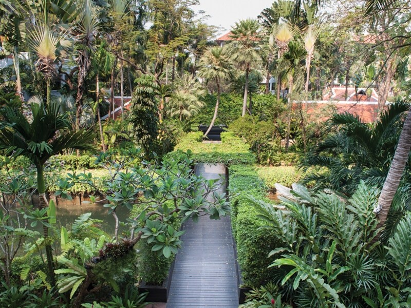 マリオット時代から変わらぬトロピカルガーデンの姿。大トカゲに遭遇することもある