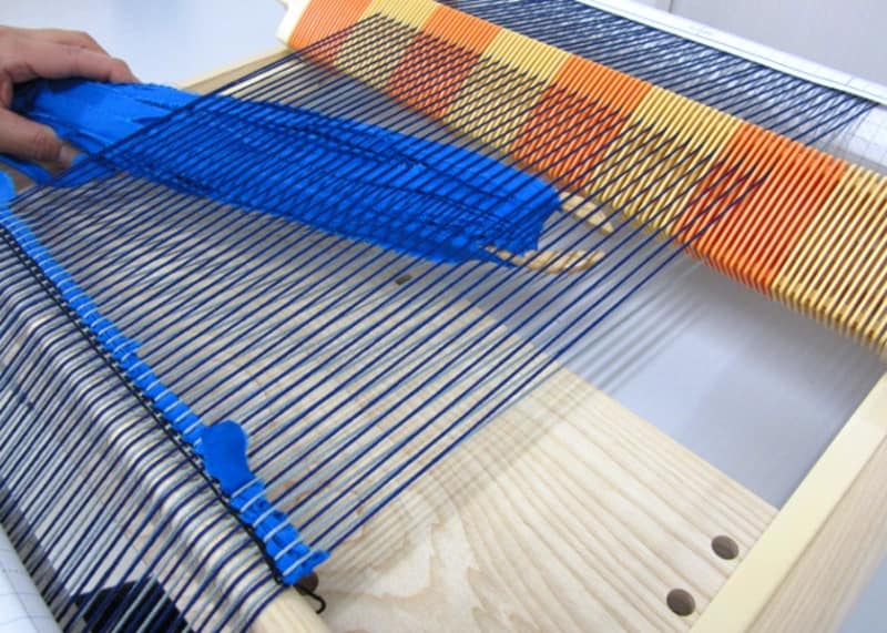 よこ糸ができました