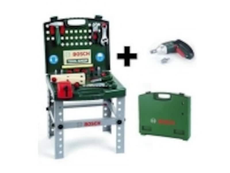 「ミニワークセンター」のコンパクトな工具ボックスの中には本物そっくりの工具がたっぷり！