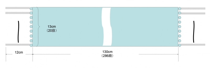ミニ・ストールの編み図
