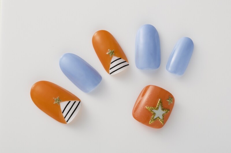 キラリと輝くラメの星がキュート!