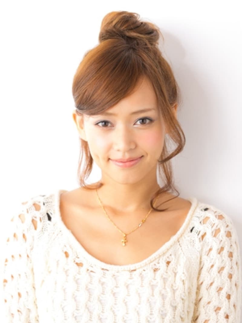 ミディアムお団子ヘア