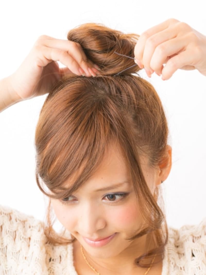 毛束を巻きつける