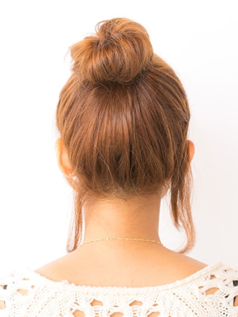 ミディアムお団子ヘア