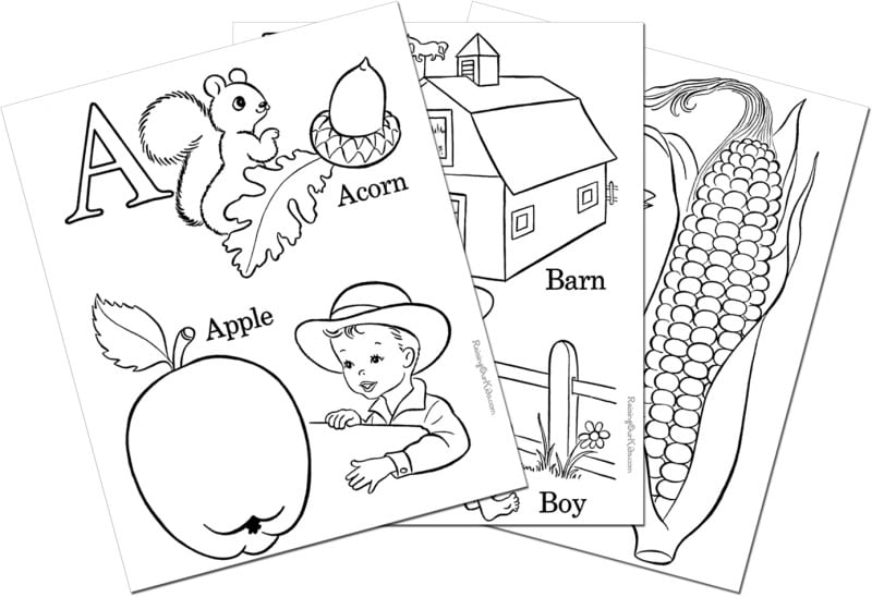 アルファベット練習・アルファベット塗り絵 RaisingOurKids.com "Alphabet coloring pages, sheets and pictures!"