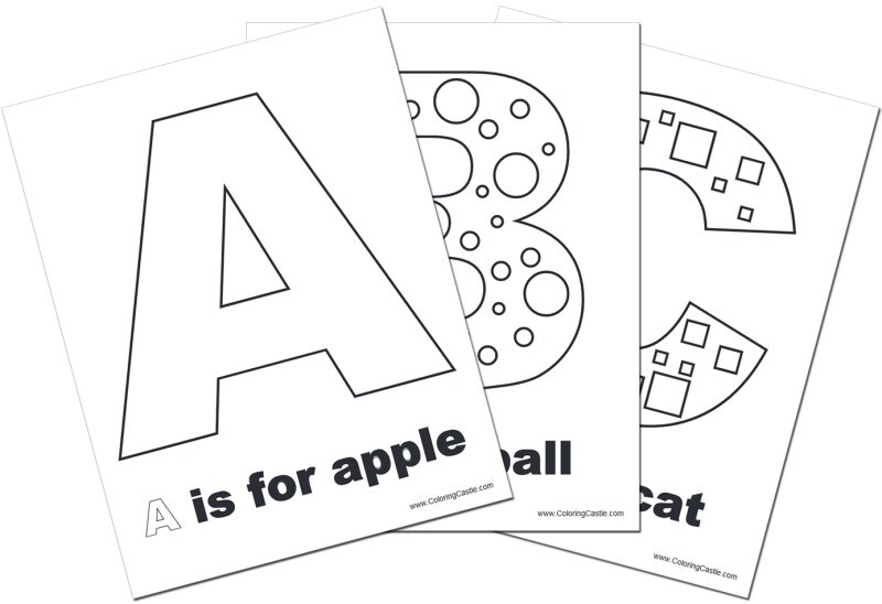 アルファベット練習・アルファベット塗り絵 Coloring Castle "Alphabet Coloring Pages"