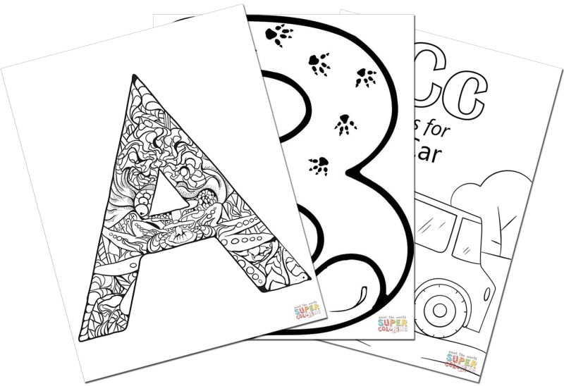 アルファベット練習・アルファベット塗り絵 SUPER COLORING "Letters and Alphabet"