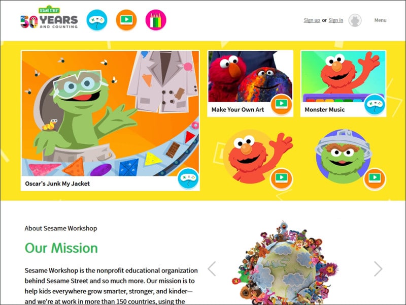 アルファベットゲーム無料 Sesame Street