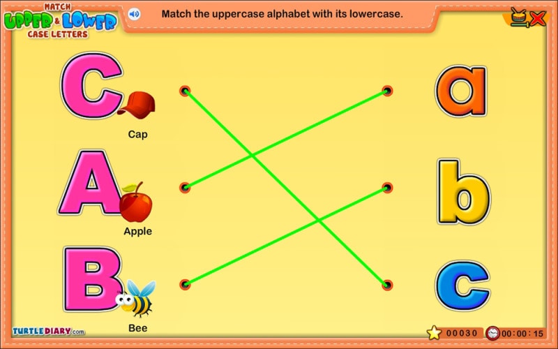アルファベットゲーム無料 Turtle Diary "Alphabet Games"