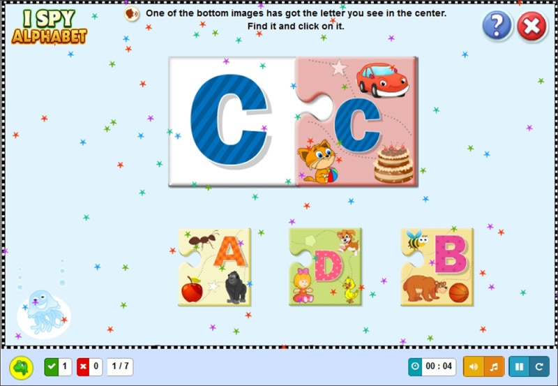 アルファベットゲーム無料 Turtle Diary "Alphabet Games"