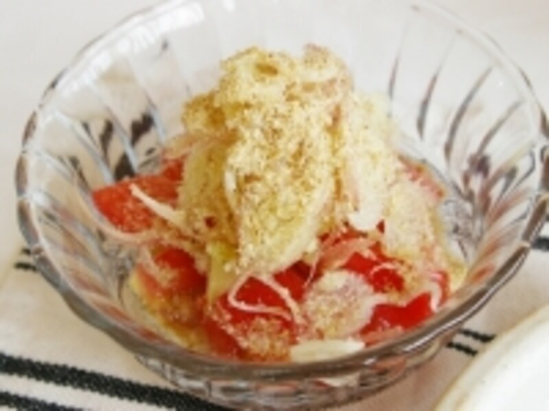 トマトとみょうがのやみつき胡麻サラダ