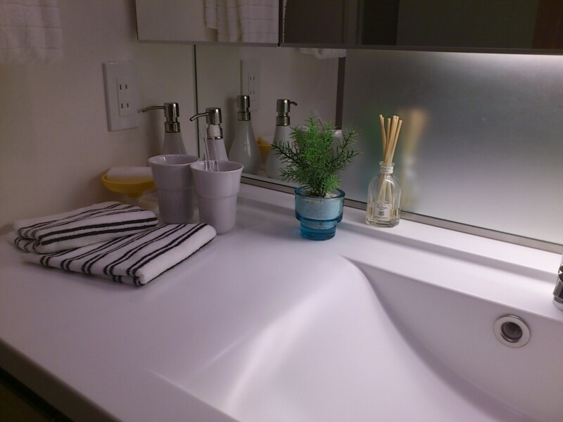 パークホームズLaLa新三郷の洗面化粧台