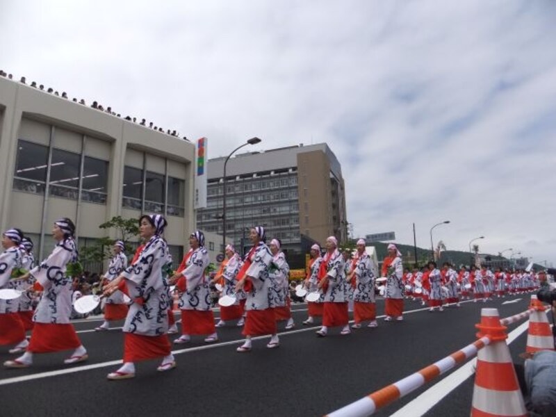 わらじまつり(3)/平成わらじ音頭で踊る踊り手の皆さん/東北六魂祭2013福島より