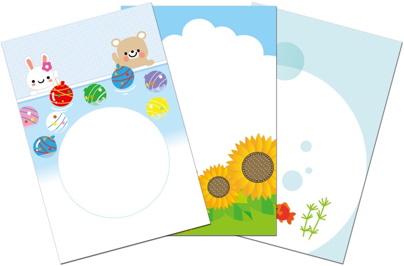 暑中見舞いハガキのテンプレート無料ダウンロード　わんぱぐ