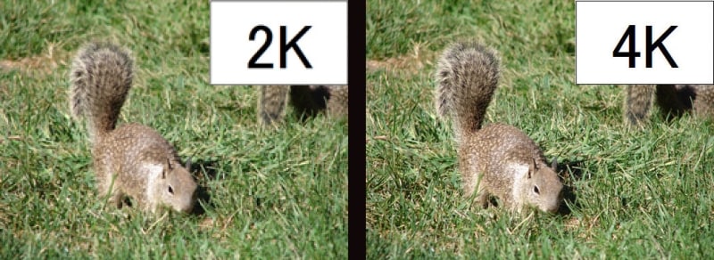 4Kと2Kの比較