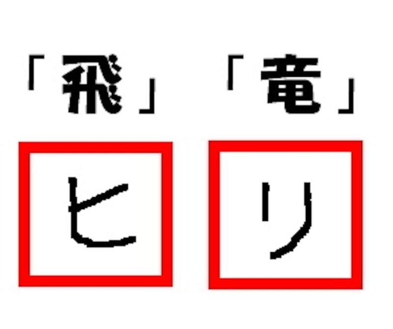 「飛」と「竜」はカタカナで