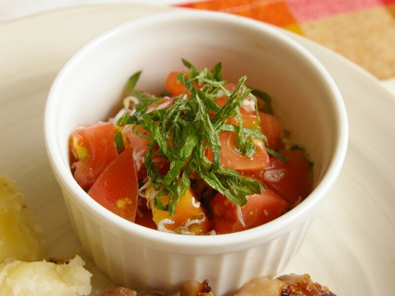 しらすとトマトのハニーマスタードサラダ