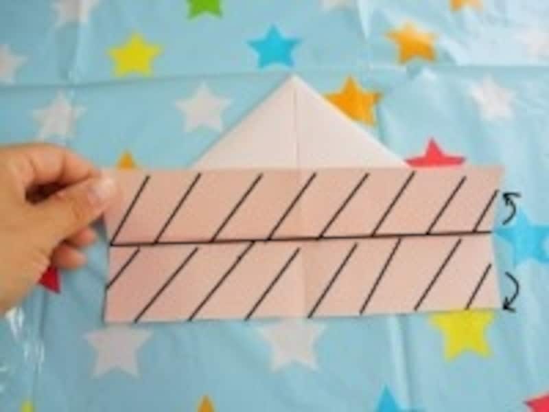 めくり上げて折る