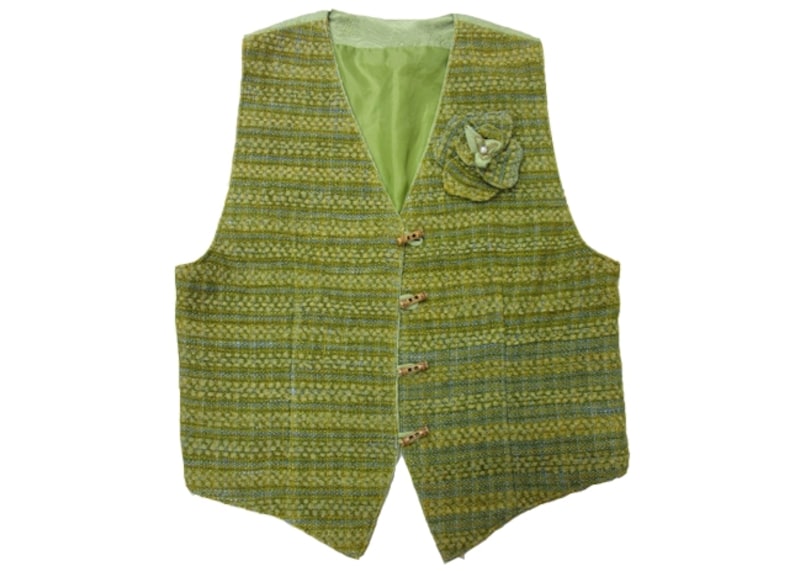 浮き織りで作ったベスト
