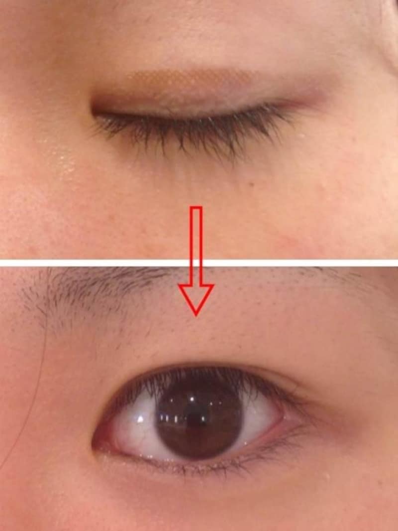 アイプチの代用で二重まぶたを作る！