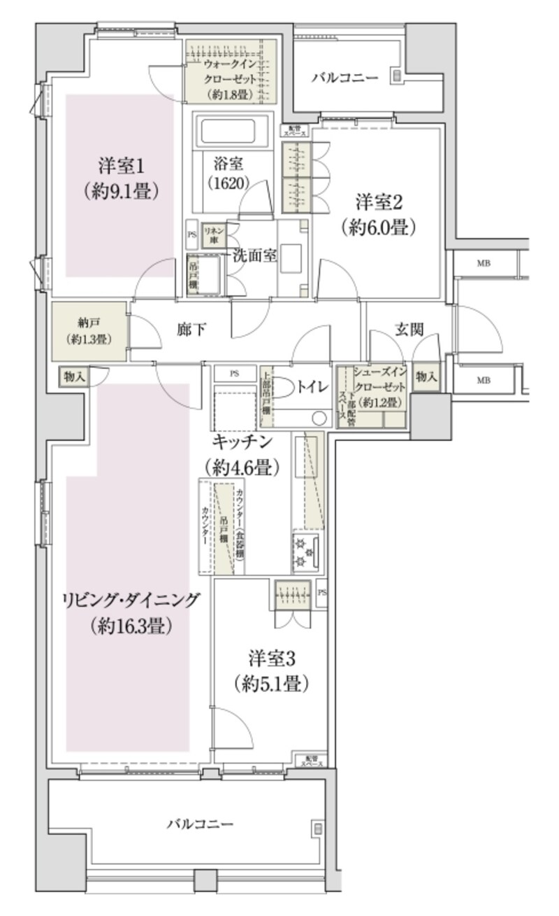 95Bタイプ間取図