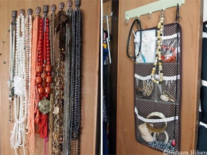 アクセサリー収納と扉裏の活用